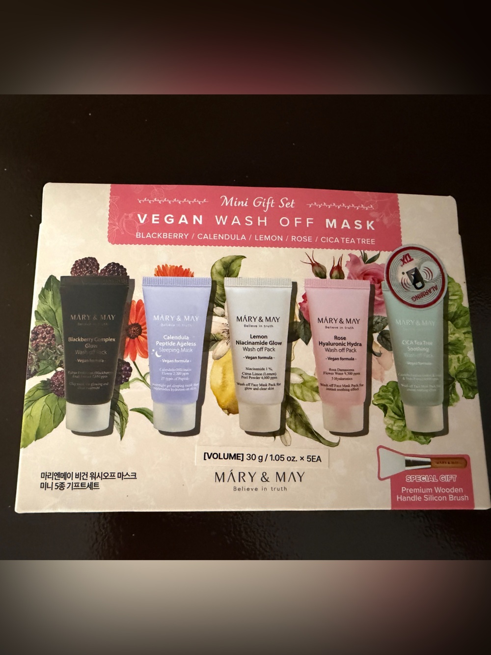 Vegan Wash-Off Mask Gift Set — Pink & Multi